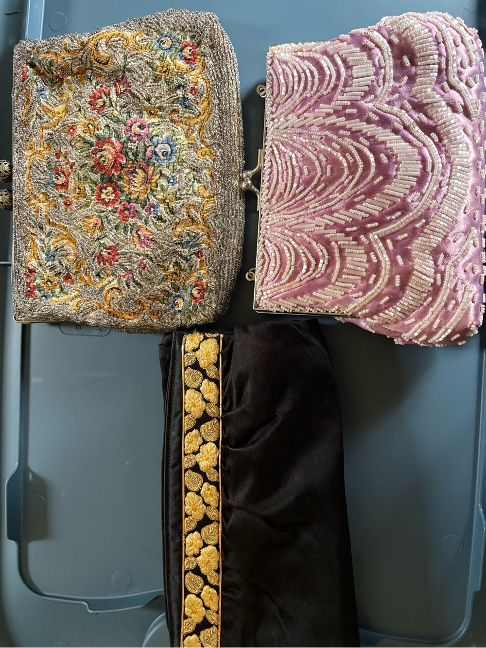 Vintage Beaded Pink Evening Clutch lot - Picture 2 of 6